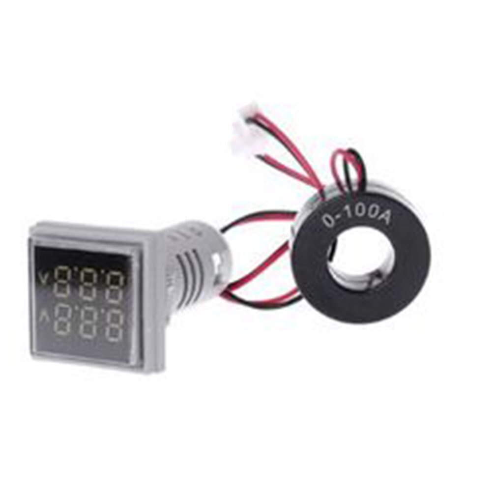 Pantalla cuadrada, voltímetro de CA, amperímetro utilizado para medición de línea, indicador LED, voltímetro de CC, simulación de señal de luz: Default Title