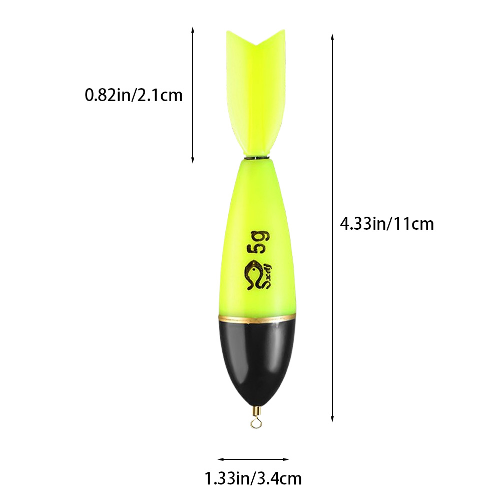 1-5pcs Fishing Floats Luminous Fishing Accessories Fishing Night Float Night Fishing Light Up Bobbers for Sea Ocean Rock Fishing: 1.0# / Yellow