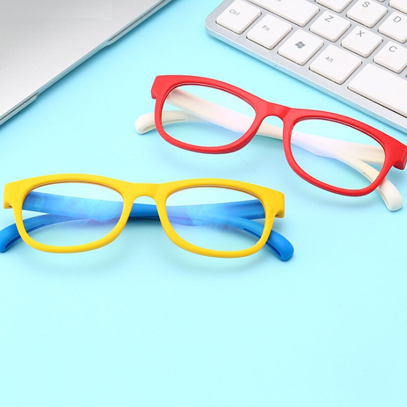 Blue Light Glasses Kids Boy Girls Blocking Computer Clear Transparent Eyeglasses Optical TR90 Frame UV400