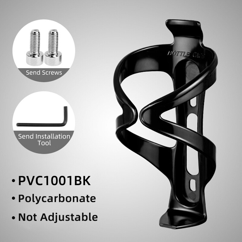 Rockbro sykkel vannflaskeholder sykkel ultralett flaskeholder pvc sykkel flaskeholdere landeveissykkel tilbehør 4 farger: Pvc 1001bk