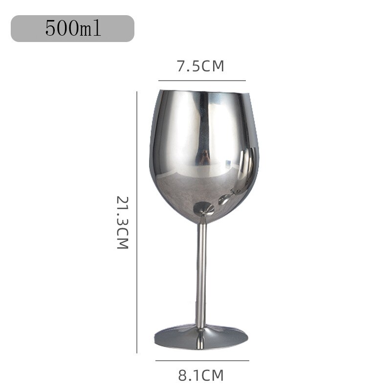 2 stk/sett vinglass rustfritt stål 18/8 metall vinglass bar vinglass champagne cocktail drikkekopp sjarm festutstyr