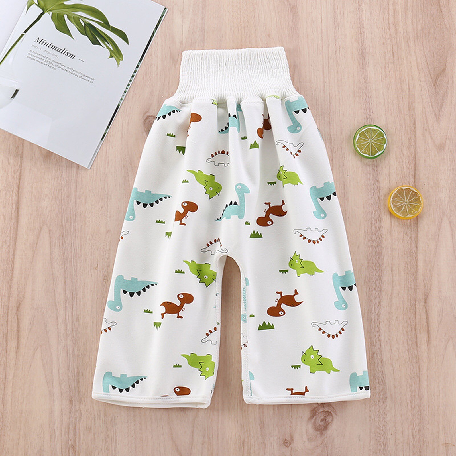 Jupe-culotte en tissu imperméable pour enfants, matelas anti-fuite en coton lavable, jupe de lit pour bébés: D