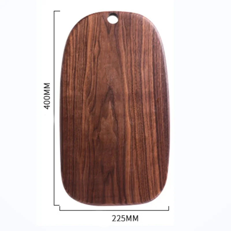 Planche à découper en bois massif, bois massif de cuisine en noyer noir, sans laque, avec planche à découper en bois: Rouge