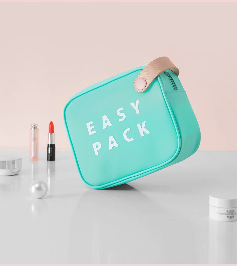 Waterproof cosmetic bag women's portable ins candy series Cosmetics Lipstick storage bag hand bag small size hand wash bag