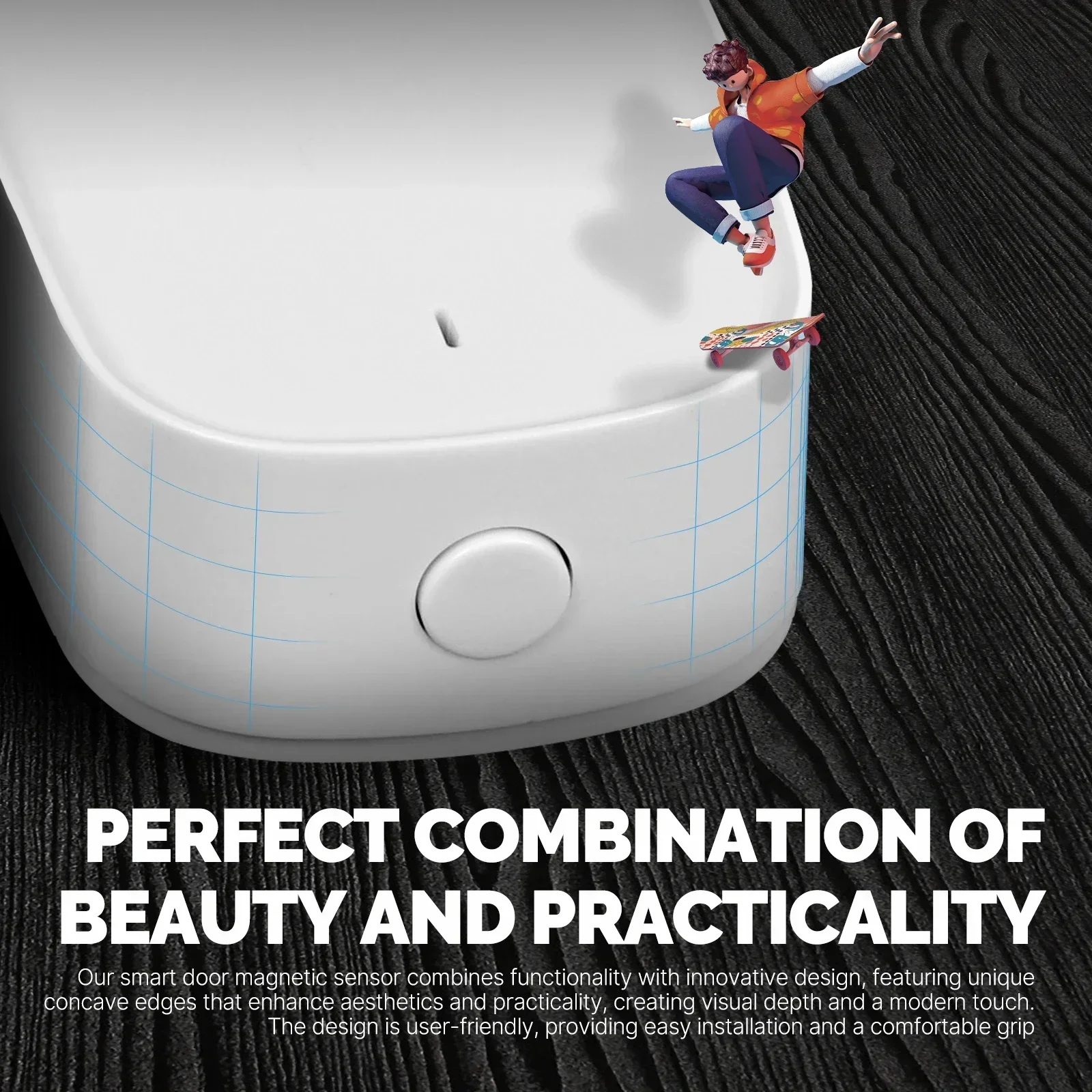 MOES ZigBee/WiFi slimme deursensor, beveilig uw huis met Tuya-app-bediening, raam-/deurdetectie en Smart Life-compatibiliteit