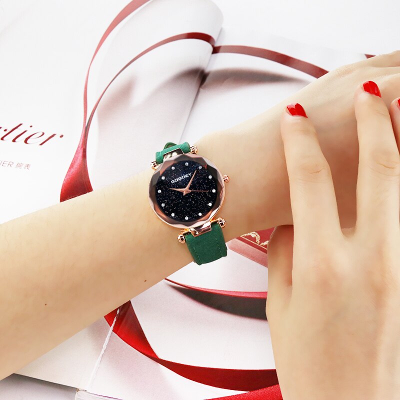 Gogoey frauen Uhren Leder Armbanduhr Frauen Uhren Damen Uhr Mujer Bajan Kol Saati Montre Feminino