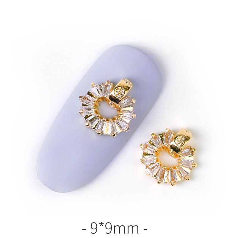 2 pieces water Crystal Dangle Chain Charms Nail Jewelry Decorations 6 type luxury Zircon Crystal Rhinestones For Nails: 121-11