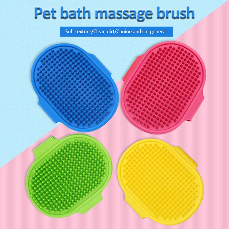 Guantes de limpieza para mascotas, cepillo de baño para perros y gatos, guante de goma para el cuidado del pelo, cepillo de masaje, suministros de limpieza para mascotas