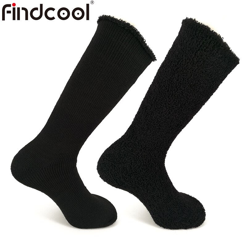Findcool merino uld sokker til kvinder mænd vinter udendørs skiløb cykling sports sokker tykkere varmere sokker