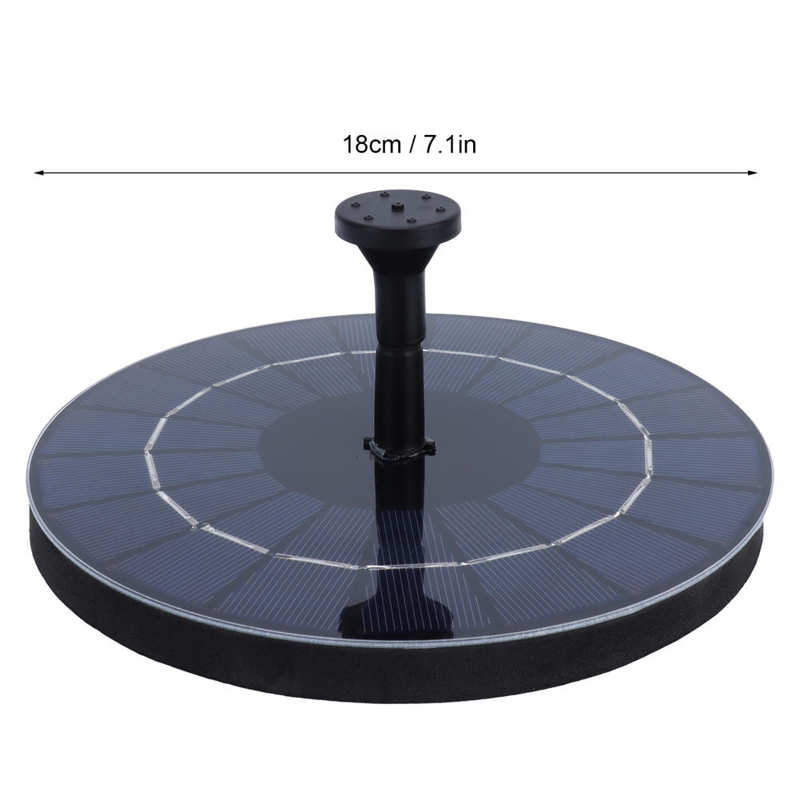 Solar Water Fountain 7.4V Round Floating Fountain for Pond Garden Parks Fish Tank