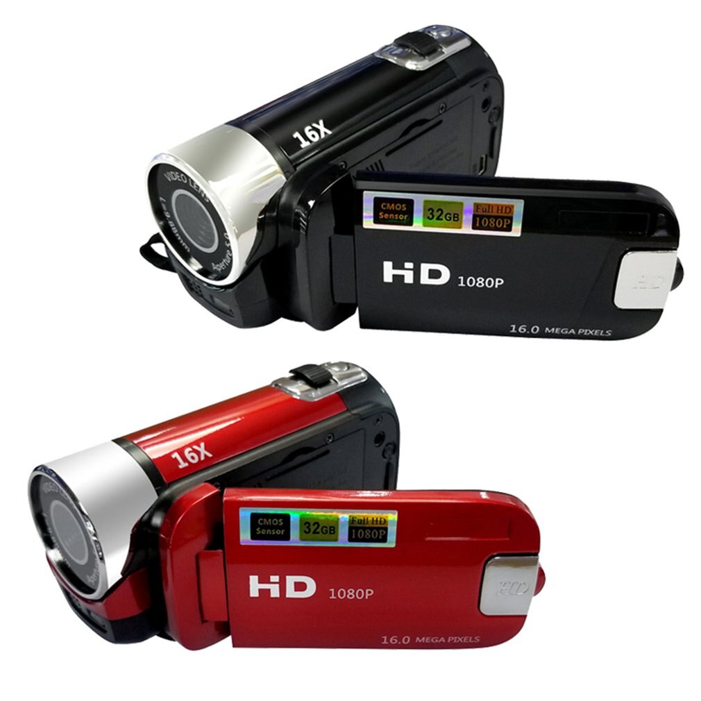 Vlog Camera 1080P Full Hd 16 Miljoen Pixel Dv Camcorder Digitale Video Camera Screen 16X Night Schieten Zoom Digitale zoom