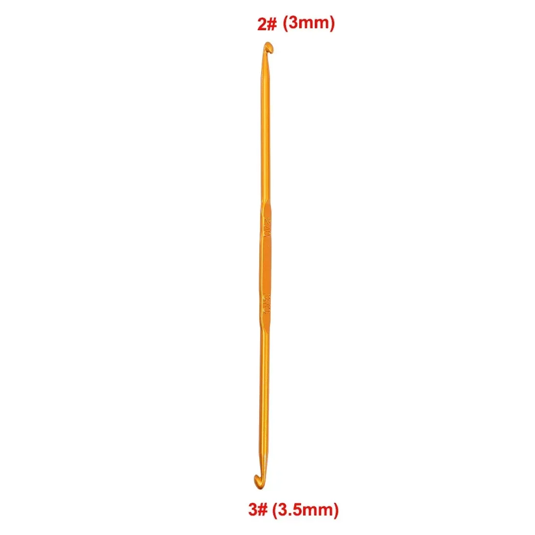 Sewing Crochet Hooks Double Ended Assorted Size Anti Slip Aluminum Alloy Needle Handmade Woven DIY Yarn Kniting Tools: light green