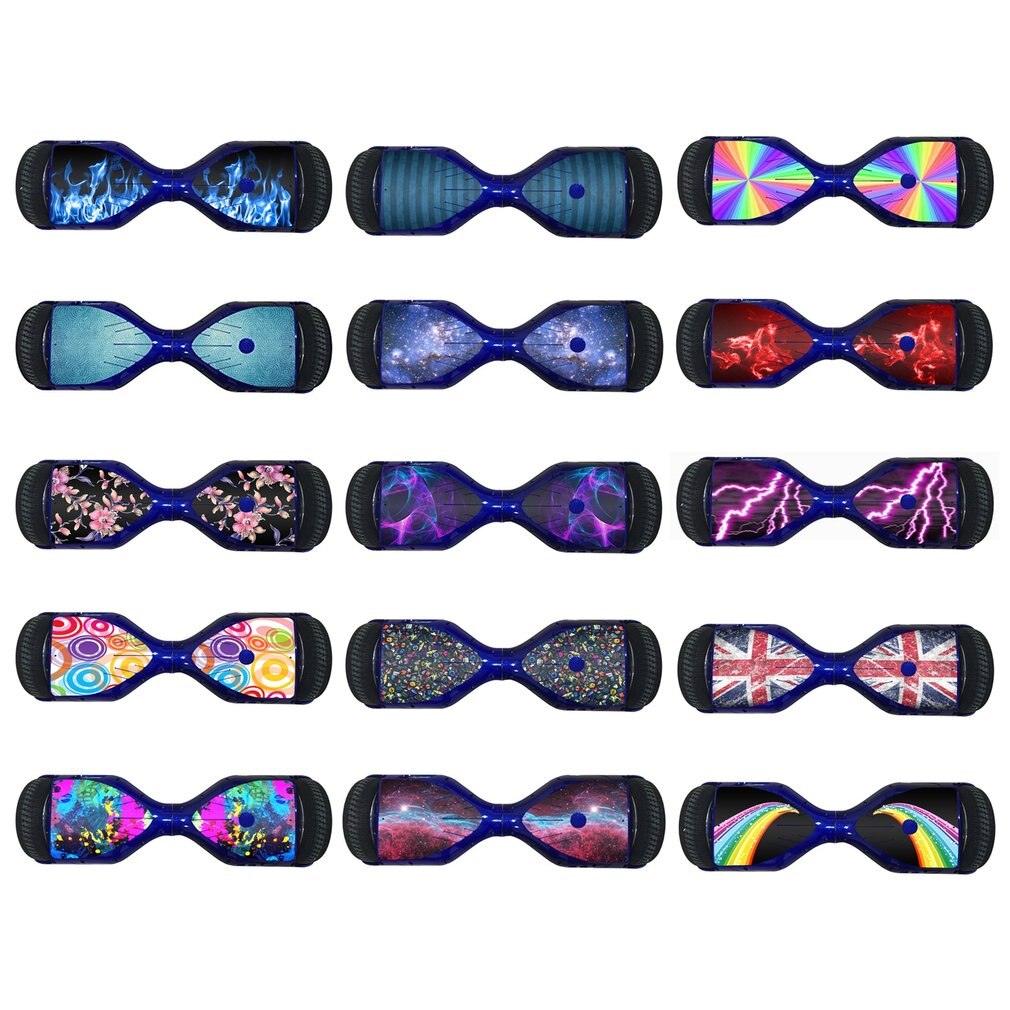 Scooter électrique auto-équilibré de 6.5 pouces, planche à roues, couverture de protection en PVC, autocollant de peau, hoverbaard classique, pour décoration de voiture