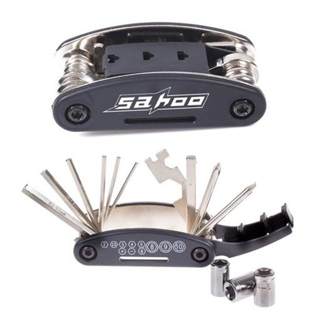 16- in -1 fietsreparatiesets reflecterende fietszadeltas gereedschapset fietsaccessoires