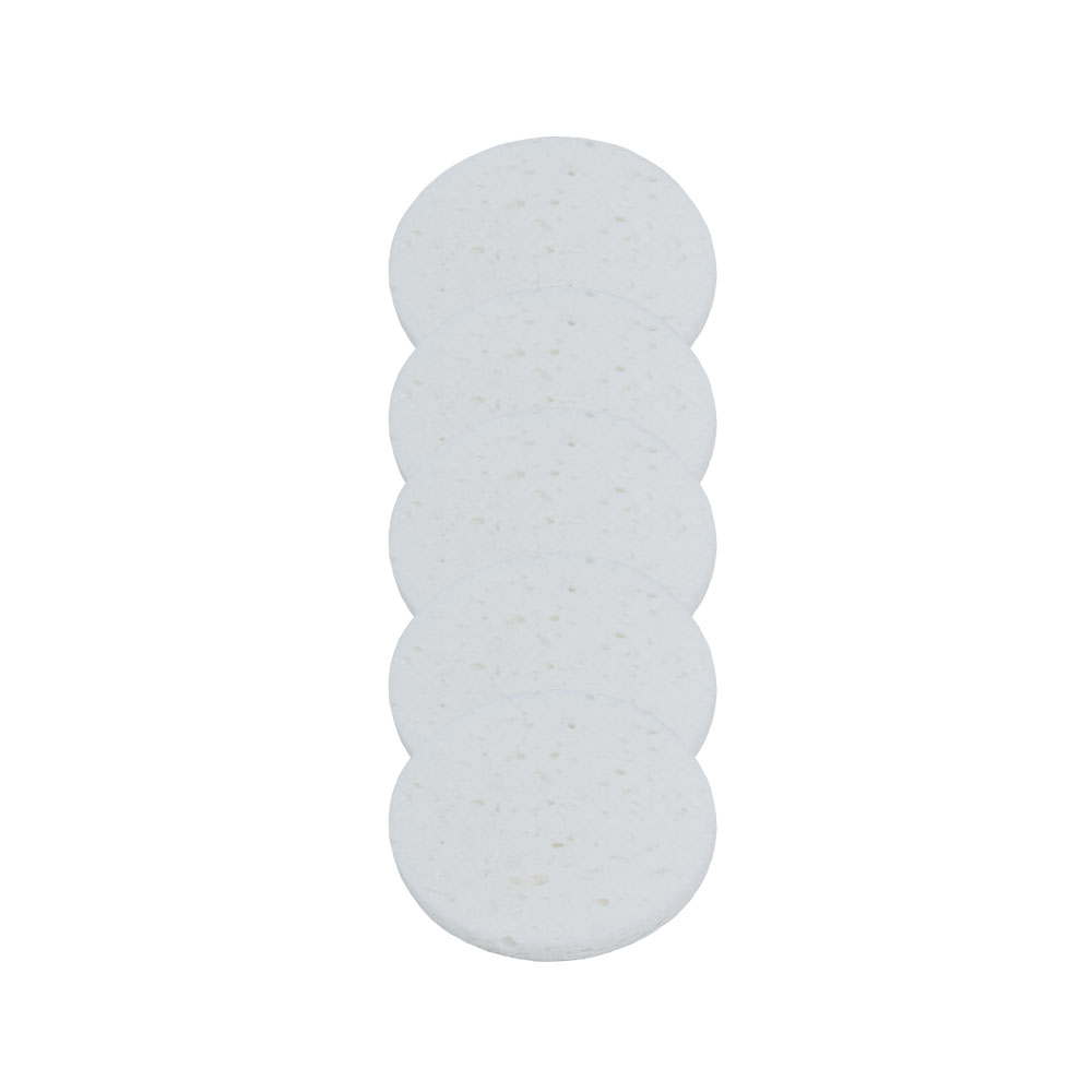 5/10 Uds 6/8/10cm herramienta removedora de maquillaje redonda para la cara esponja de pulpa de madera Natural compresa de celulosa esponja cosmética para lavado Facial: Sandía roja