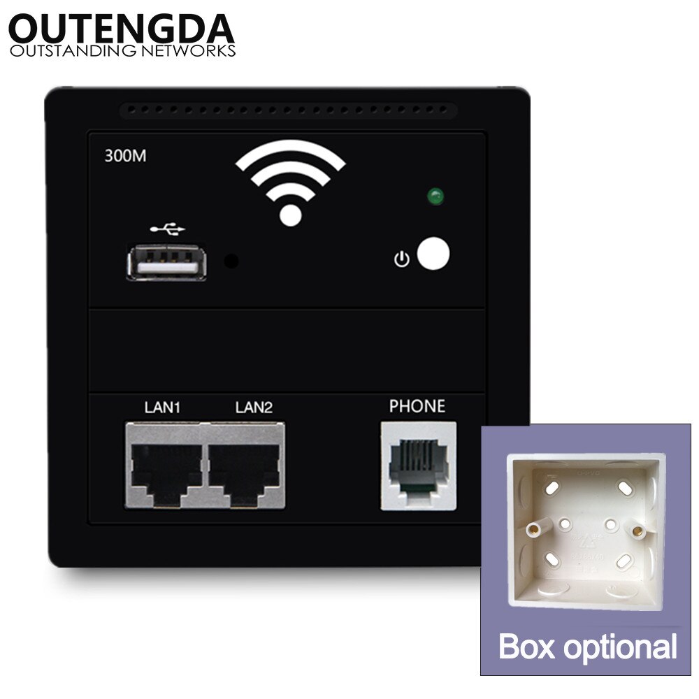 Draadloze In Muur Ap Router RJ45 802.3af Poe AC100-240V Power Wifi Access Point Met Usb Opladen Telefoon RJ11 Op-off Switch Box