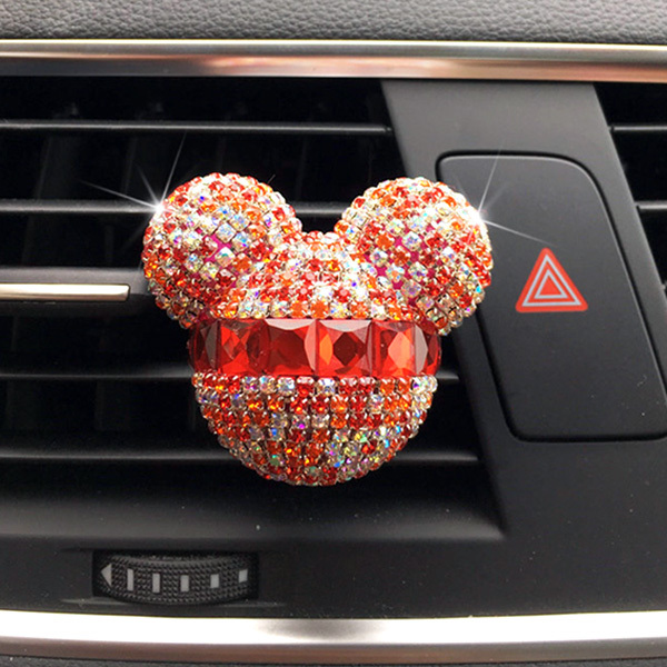 Decoraciones de coche, Clip de salida de aire de dibujos animados lindo Clip de salida de tablero de aire decoración Interior de coche encanto accesorios interiores de coche: Azul