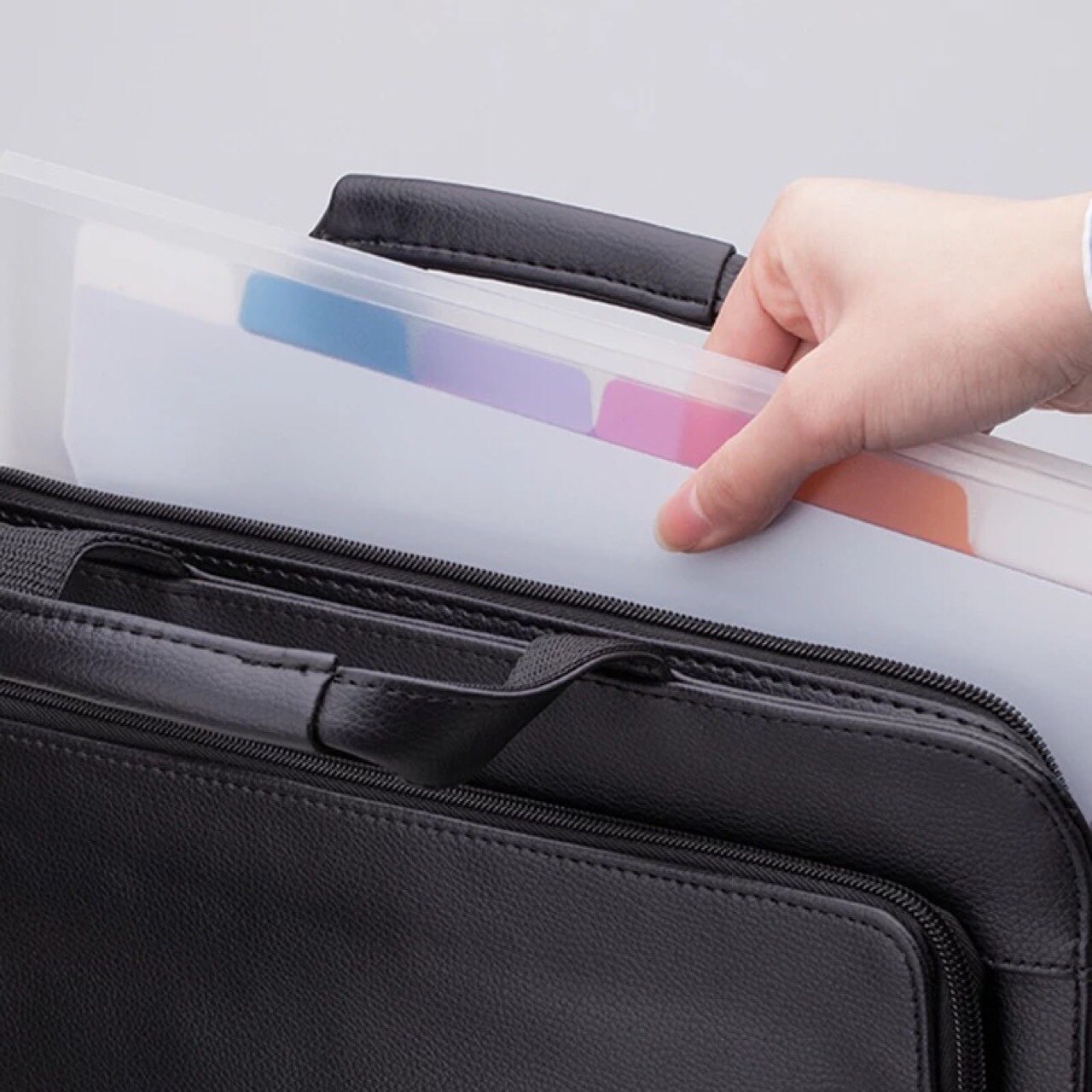 Frosted PP folder Expanding Wallet 7 layers inner Document organizer File folder A4 4 colors available Folder fog-like feeling