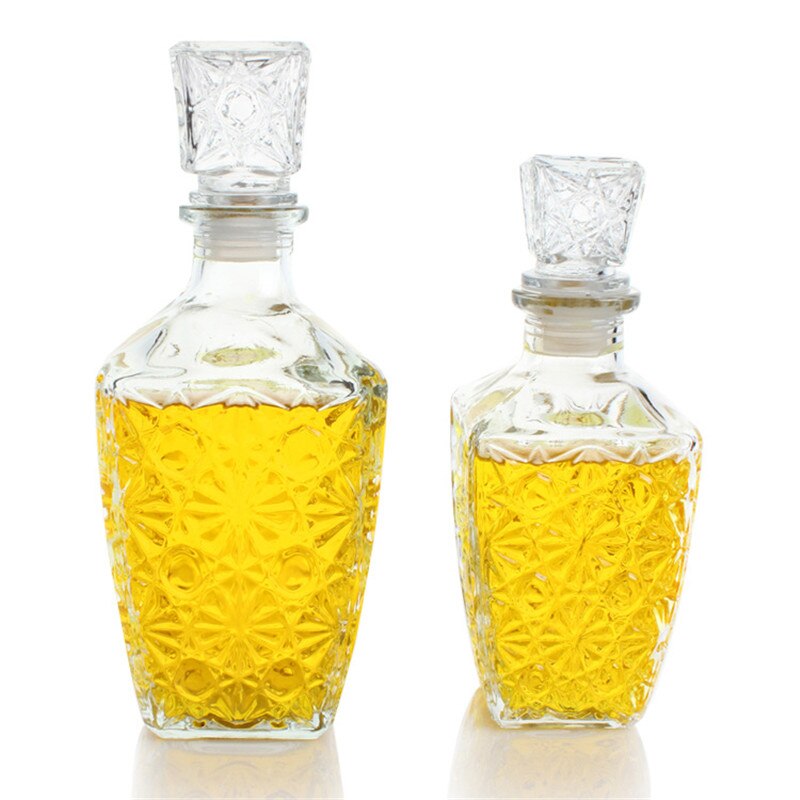 Transparent glas whisky sprit vin drycker karaff kristall sprit flaska vin karaff för bar fest bröllop