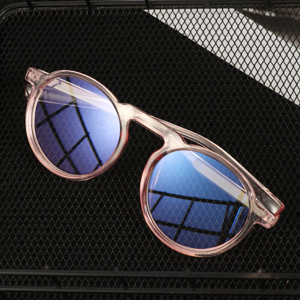 Transparent Round Frame Anti Blue Ray Glasses Optical Spectacle Ultralight Frames Computer Gaming Glasses Resin Lens Eyewear