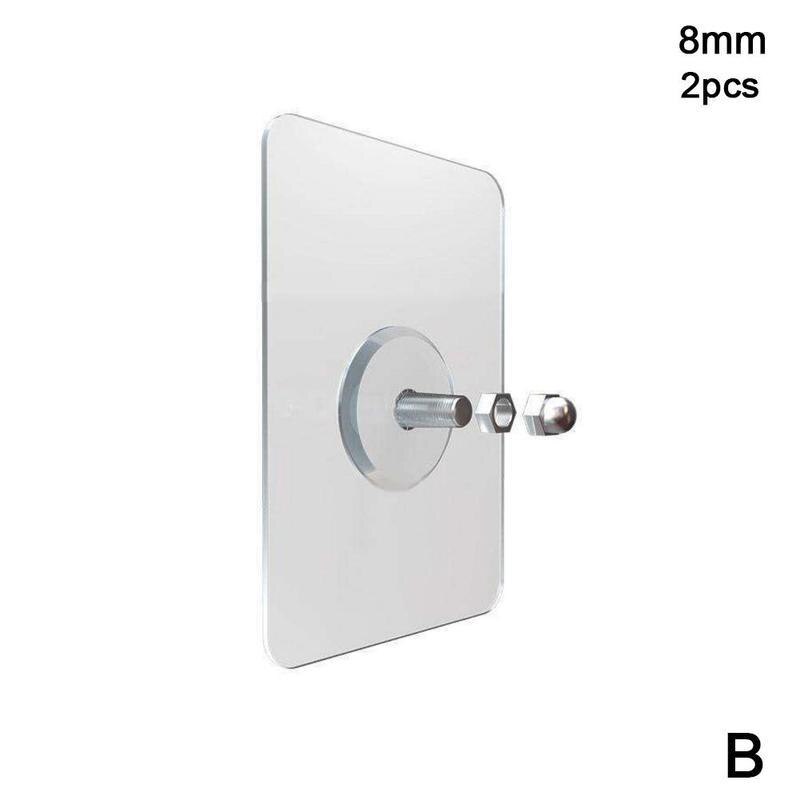 2pz Adesivo forte non-marcatura Muro Chiodo Del Chiodo di Trasporto Cremagliera Del Chiodo, Senza Asta Chiodo Pend Forare pasta di installazione Vite M7G7: 8mm
