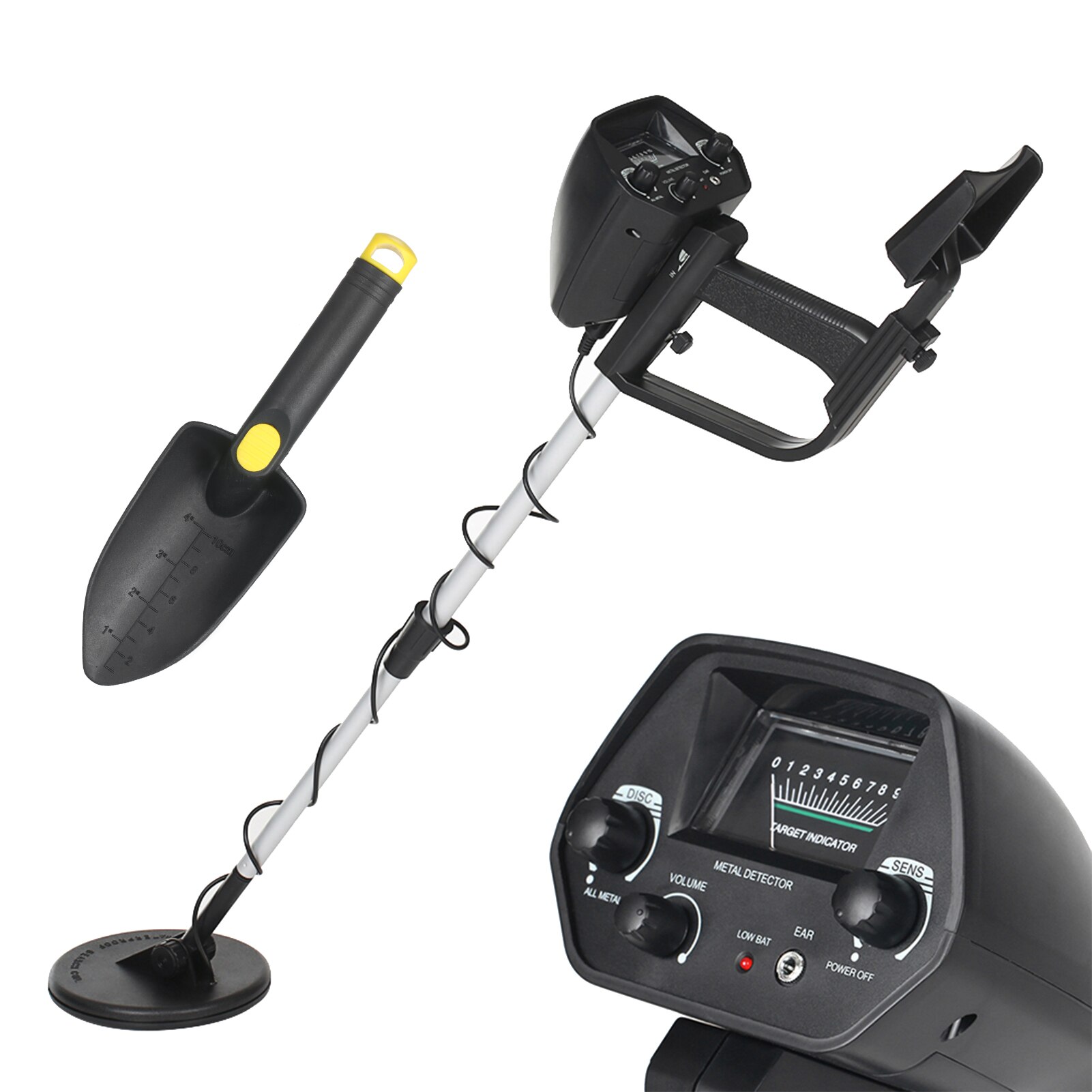 Underground Metal Detector MD4030 Metal Detector md 4030 Pinpointer Gold Digger Treasur Hunter Depth Metal Detector: With Plastic Shovel