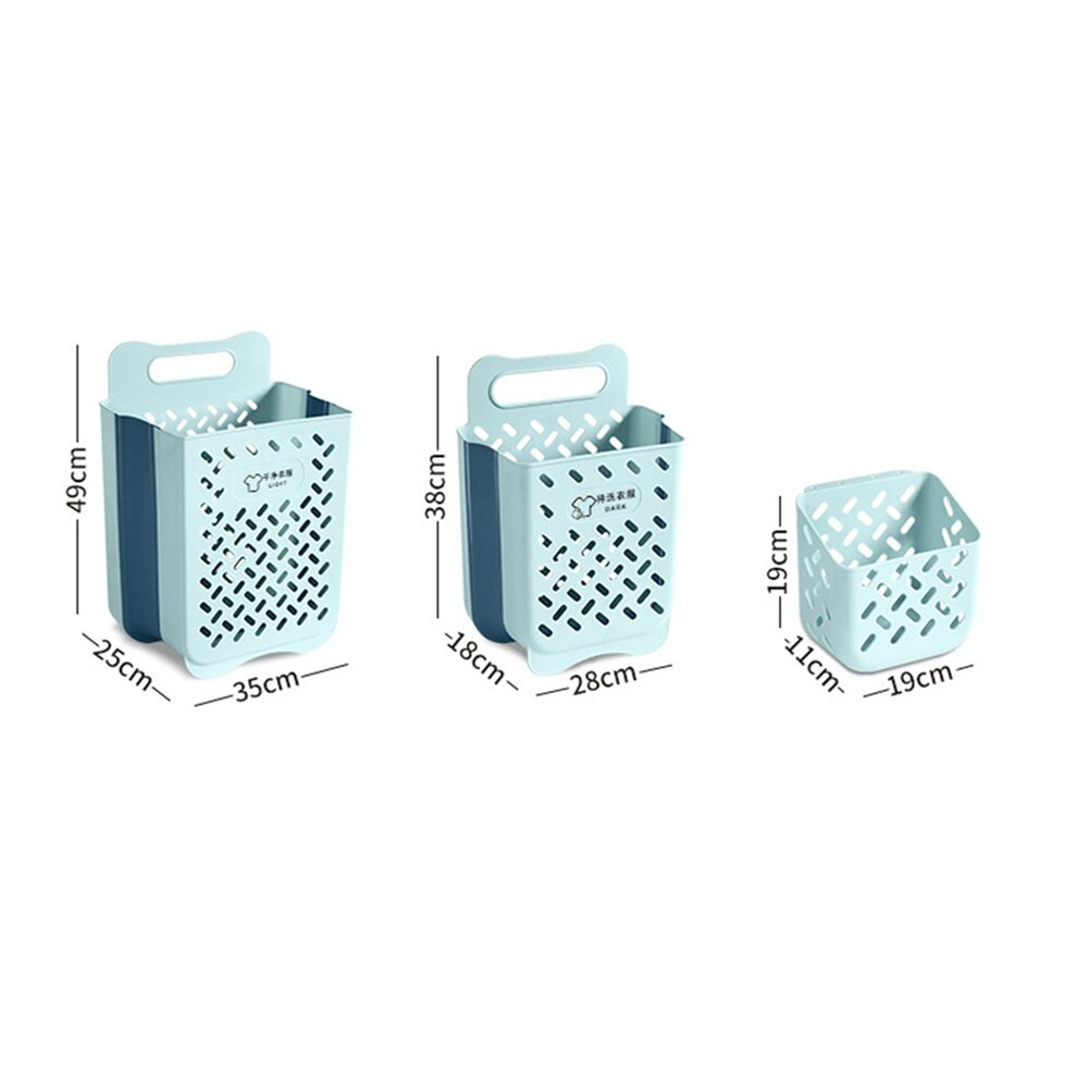 Silicone Laundry Basket Extensible Clothing Storage Boxes Folding Underwear Organizers Wall Mounted Bathroom Collection Cases
