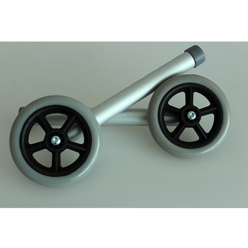 1 par 28.6mm rollator med hjul fotrör diameter 5 tum riktat hjul fotrör bromsrullstol med 3 tum universalhjul
