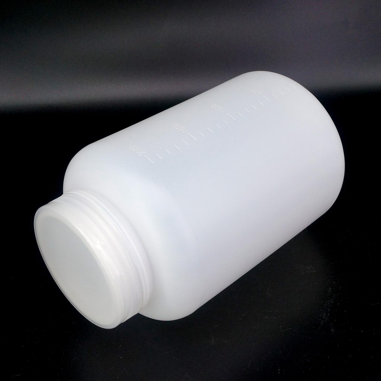 2000ML Plastic Wide Mouth Round Seal Liner Reagent Sample Bottle Graduation