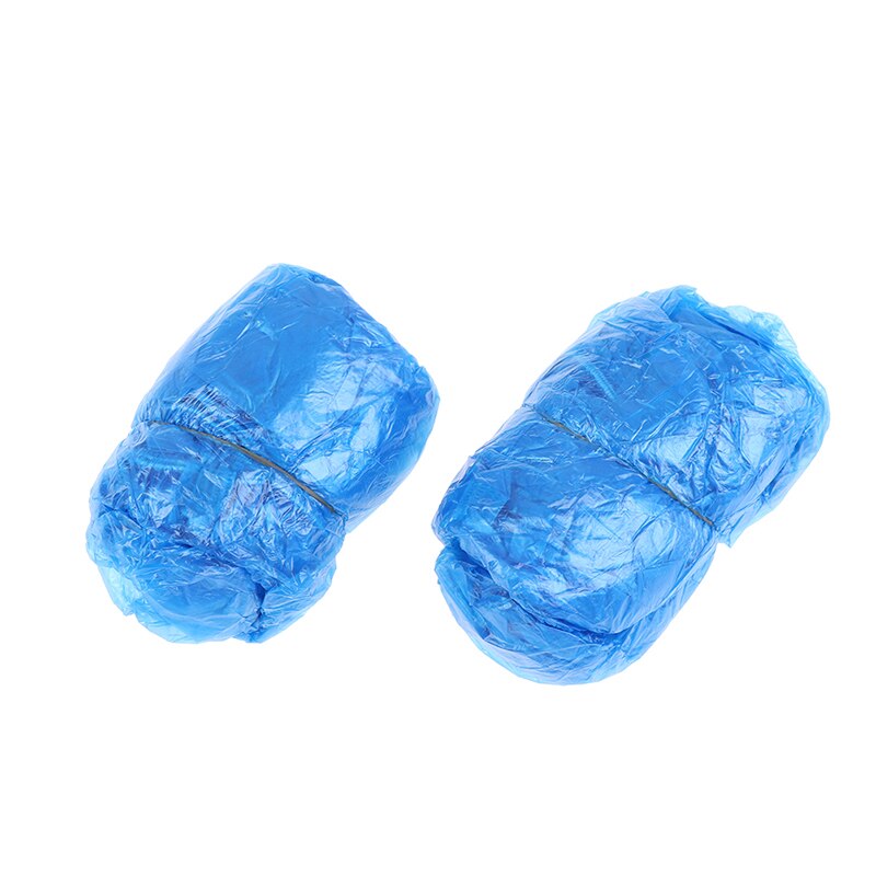 100 PCS Disposable PE Plastic Boot Covers Rain Shoe Cover Overshoes Waterproof Elasticated Prevent Wet Family Tools