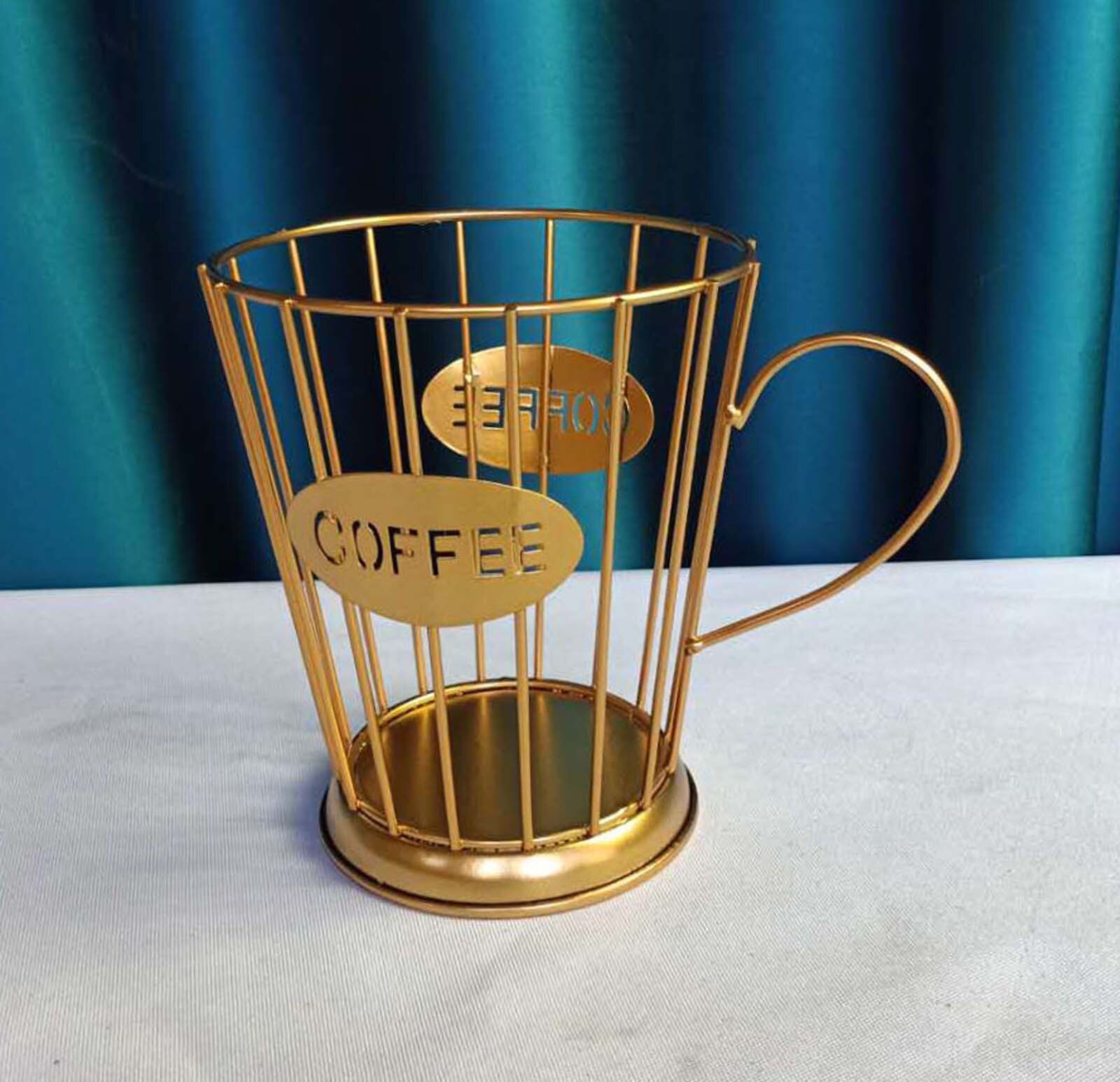 Universal Coffee Capsule Storage Basket Coffee Cup Basket Vintage Coffee Pod Organizer Holder Black For Home Cafe Hotel#g35