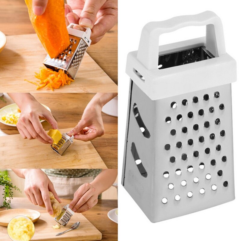 Stainless Steel 4 Sided Grater Cheese, Potatoes, Carrots Medium Coarse S