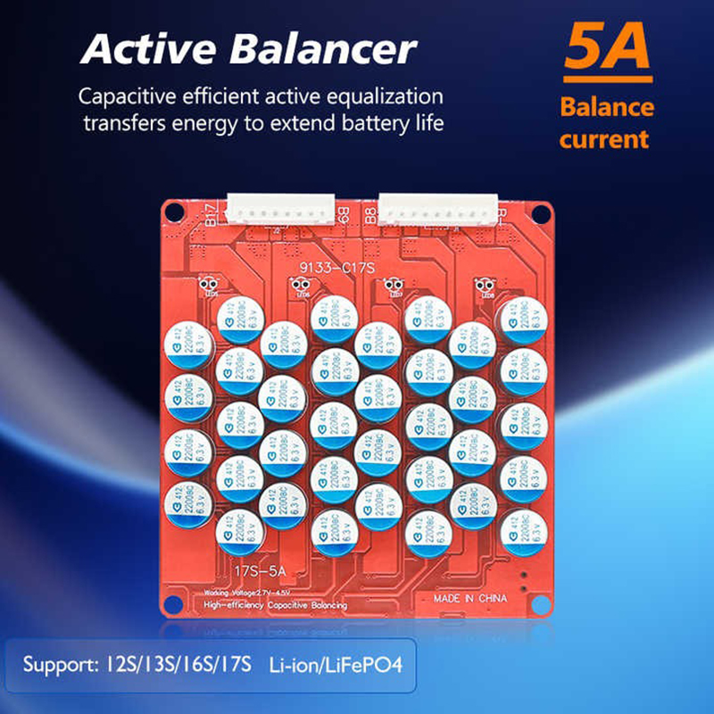 5A Batterij Actieve Equalizer Balancer Egalisatie Balanceren Li-Ion/LiFePo4 18650 Lithium Balance Board 4 S 8 S 10 S 16 S 24 S