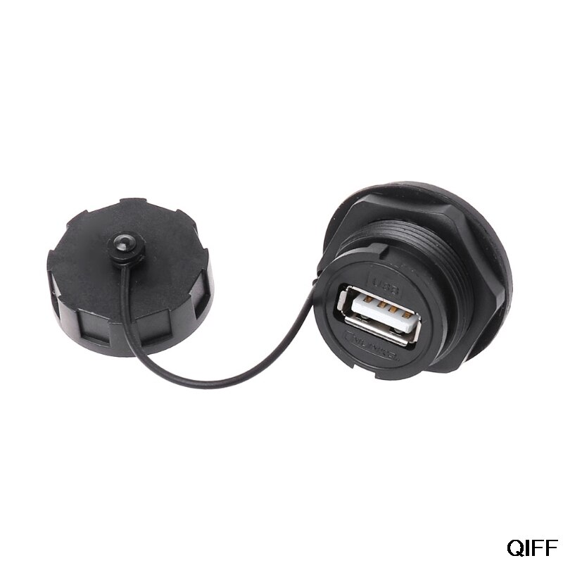 USB Female Socket Plug Panel Mount Adapter Waterproof Connector IPL7 With Cap L69A: 1AA300418-1