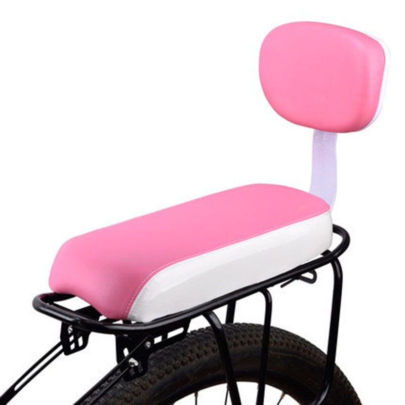 Cykel bagsædepude armlæn fodstøttesæt, barnestol cykel sæde inklusive pude og ryglæn: Lyserød