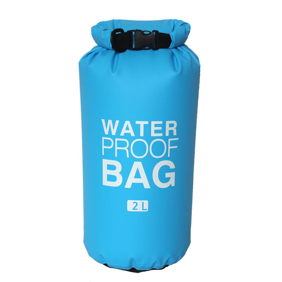 MARJAQE Camping hiking PVC waterbag waterproof bag Camping Dry Bags Outdoor Traveling Ultralight Rafting Bag waterproof box 2L: light blue 2L