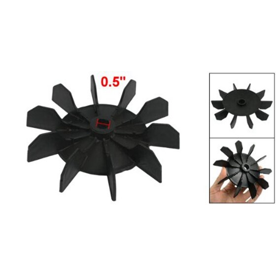 Vervanging 0.5 "Inner Boring 10 Waaier Luchtcompressor Motor Fan Blade Zwart