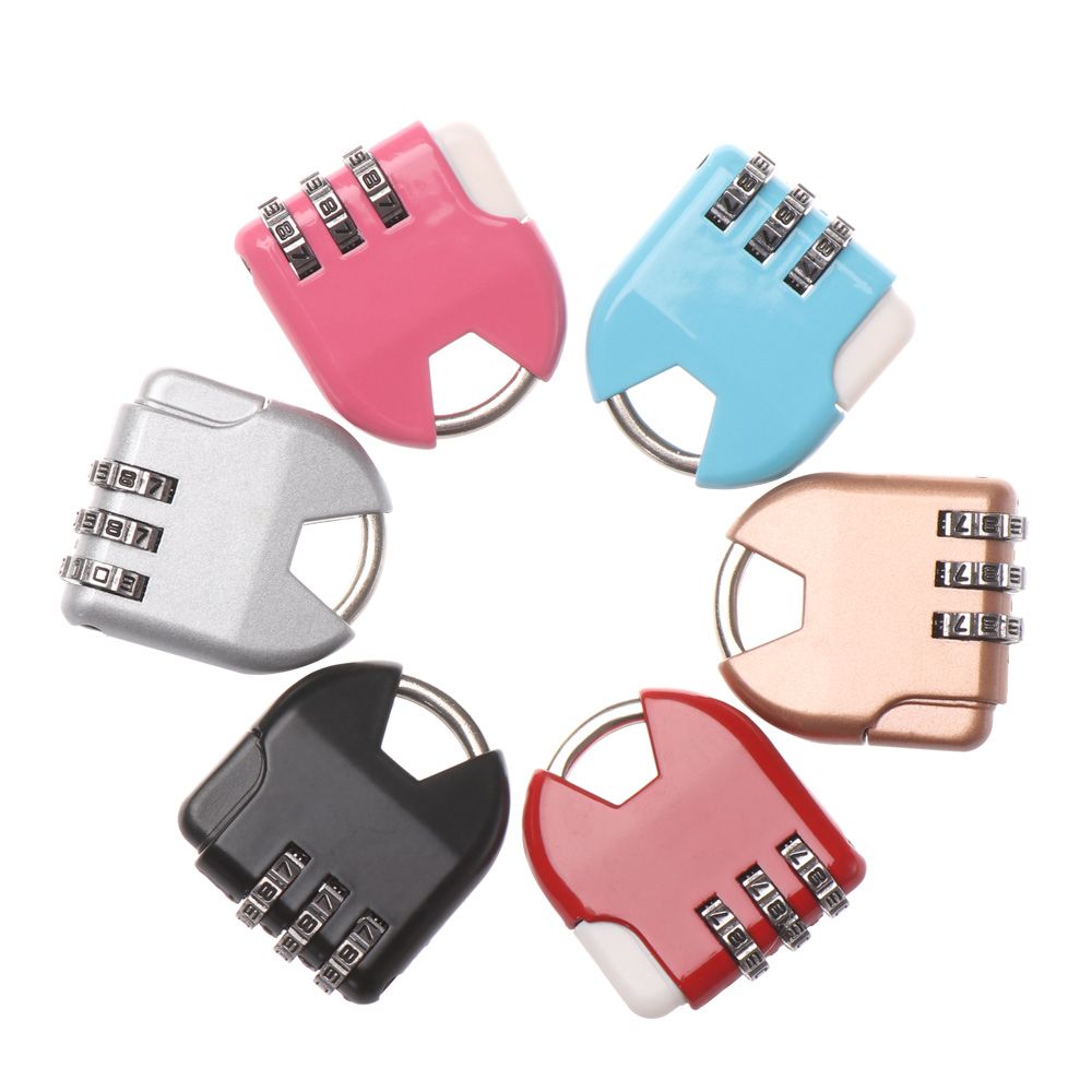 Mini 3 Dial Digit Number Code Password Combination Padlock Diary Protector Security Travel Safe Lock Padlock Luggage Lock of Gym