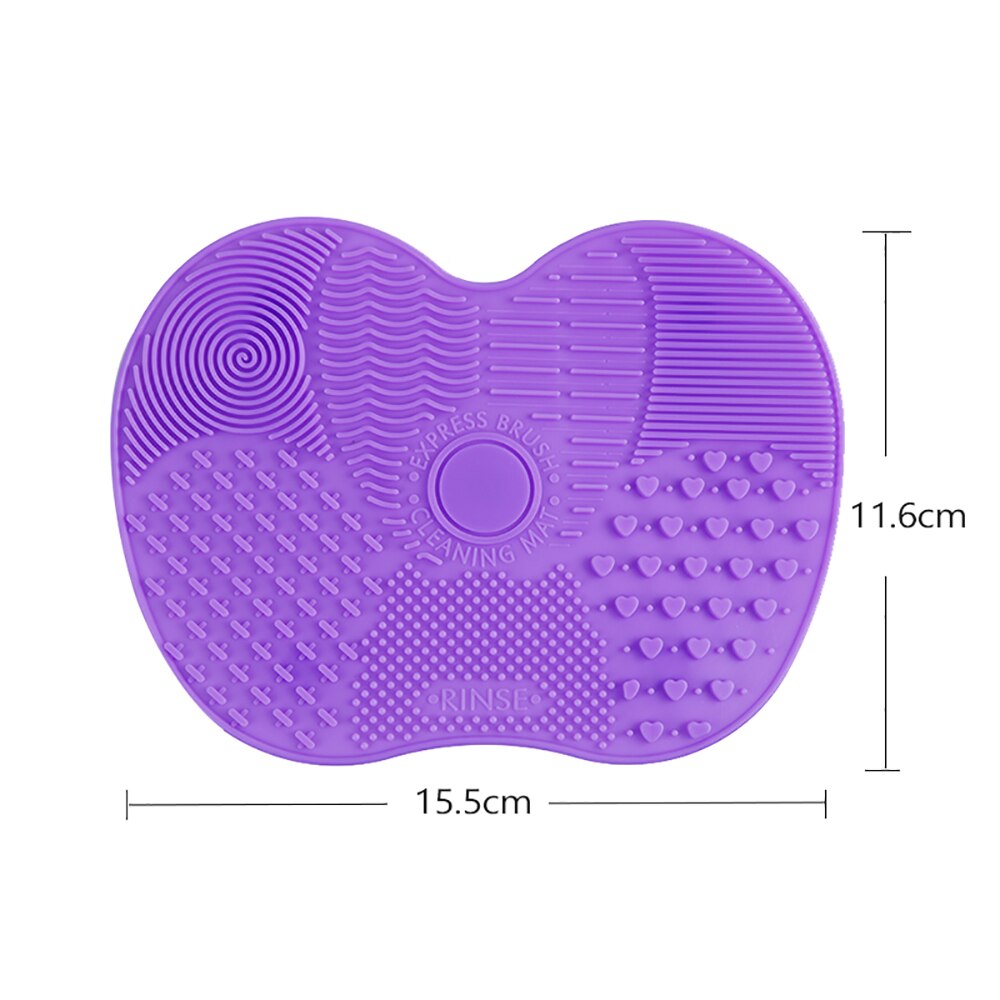 1 Pc Make-Up Borstel Pad Siliconen Brush Cleaner Mat Cosmetische Make Up Borstels Wassen Little Scrubber Board Schoon Wassen tool