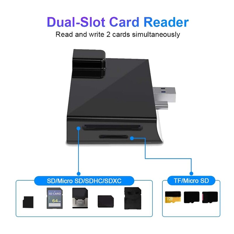 Surface Pro 7 Dock Hub, adaptateur 7 en 2 Surface Pro avec 4K, chargement USB C PD, 2 ports USB 3.0 (5Gbps)