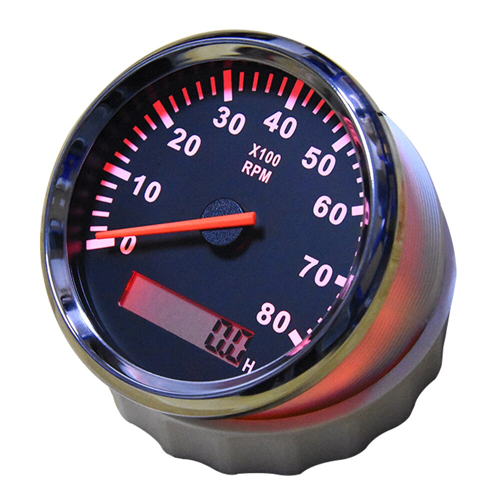 85mm auto Tachometer 8000 RPM Meter 12V/24V red blacklight tacometro moto motorcycle digital car modification gauge speedometer