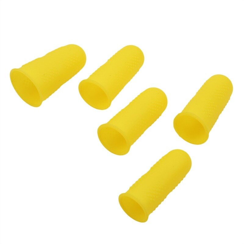 Funda de silicona antideslizante para dedo, accesorios de seguridad para cocina y horno, 5/3 piezas: B yellow 5