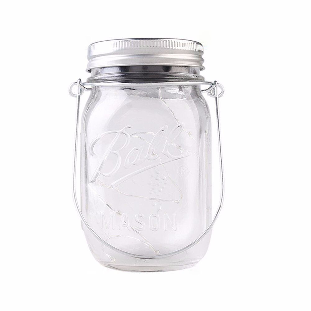Sun Glass Solar Mason Jar Light Bottle Lamp Outdoor Mason Jar With Integrated Solar Panel And LEDs For Lighting Hanging Lamp