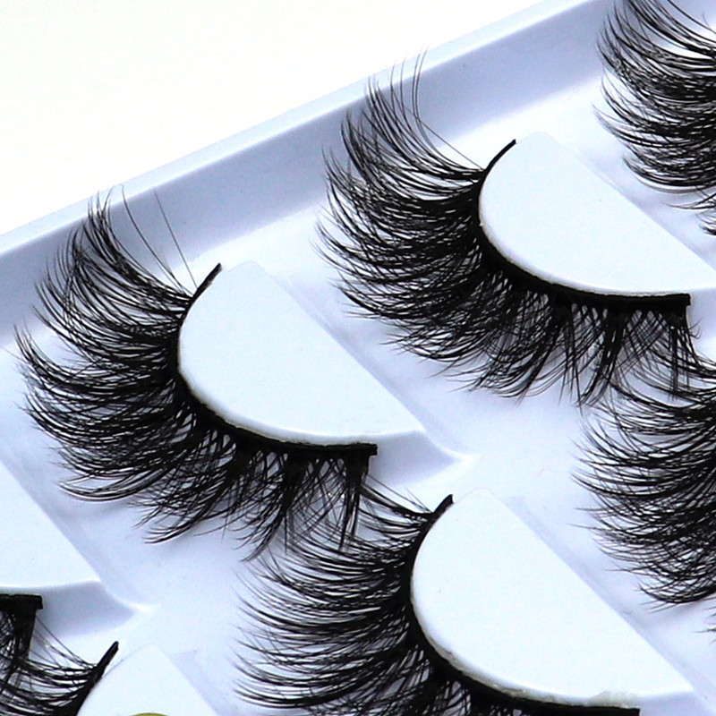 MIOFIA 3D ciglia finte in visone 20mm ciglia finte naturali 5 paia faux cils pack ciglia trucco estensione ciglia in seta maquiagem