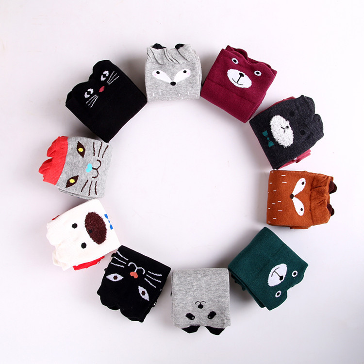 Herbst mädchen kätzchen Ebene Strümpfe mädchen oberschenkel Knie Socken halb socken Ebene 10 Arten 43CM 4-15Jahre TZ05
