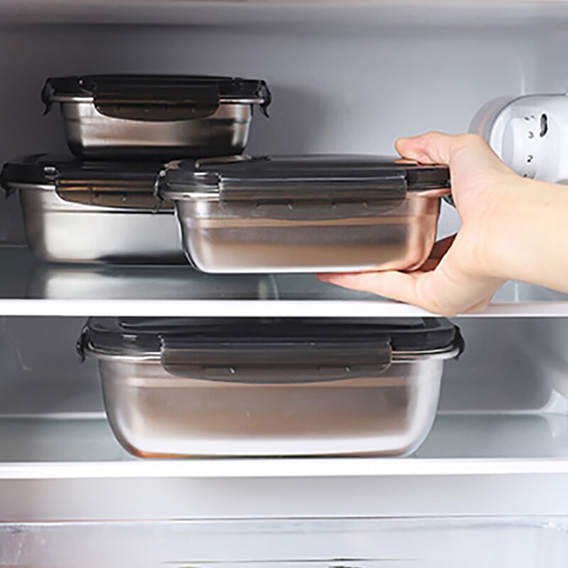 Baispo Korean Style Lunch Box Induction Cooker Heating Food Container 304 Stainless Steel Bento Box Kitchen Accessories