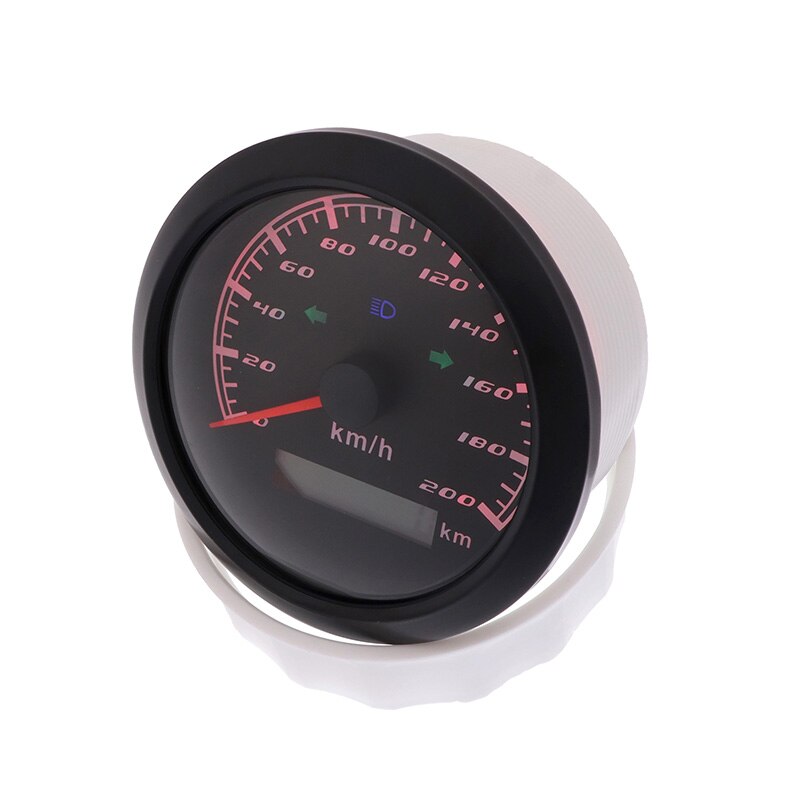 Digital Speedometer 120 KM/H 200 KM/H With Left Right High Beam Indicator Lights For Car Boat Speed Meter Gauge 12V/24V