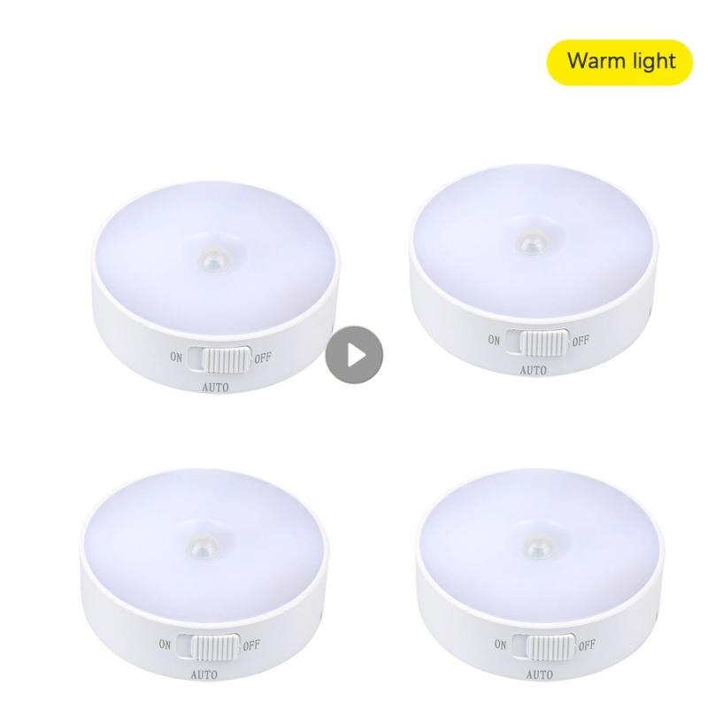 Body Induction Lamp Warm Light LED Human Induction Night Light USB Rechargeable Energy-saving Bedroom Stair Intelligent Magnetic