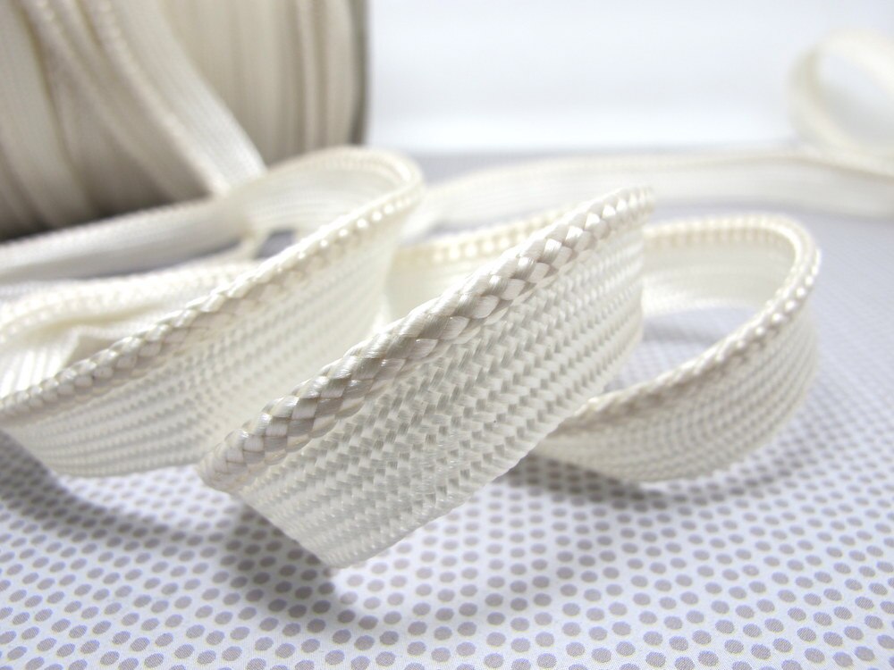 5 Yards 【WHITE】 Twisted Gevlochten Piping Lip Koord Trim | Kussen Kussen Trim | Bekleding Rand Trim Naaibenodigdheden: LC62 - 10MM