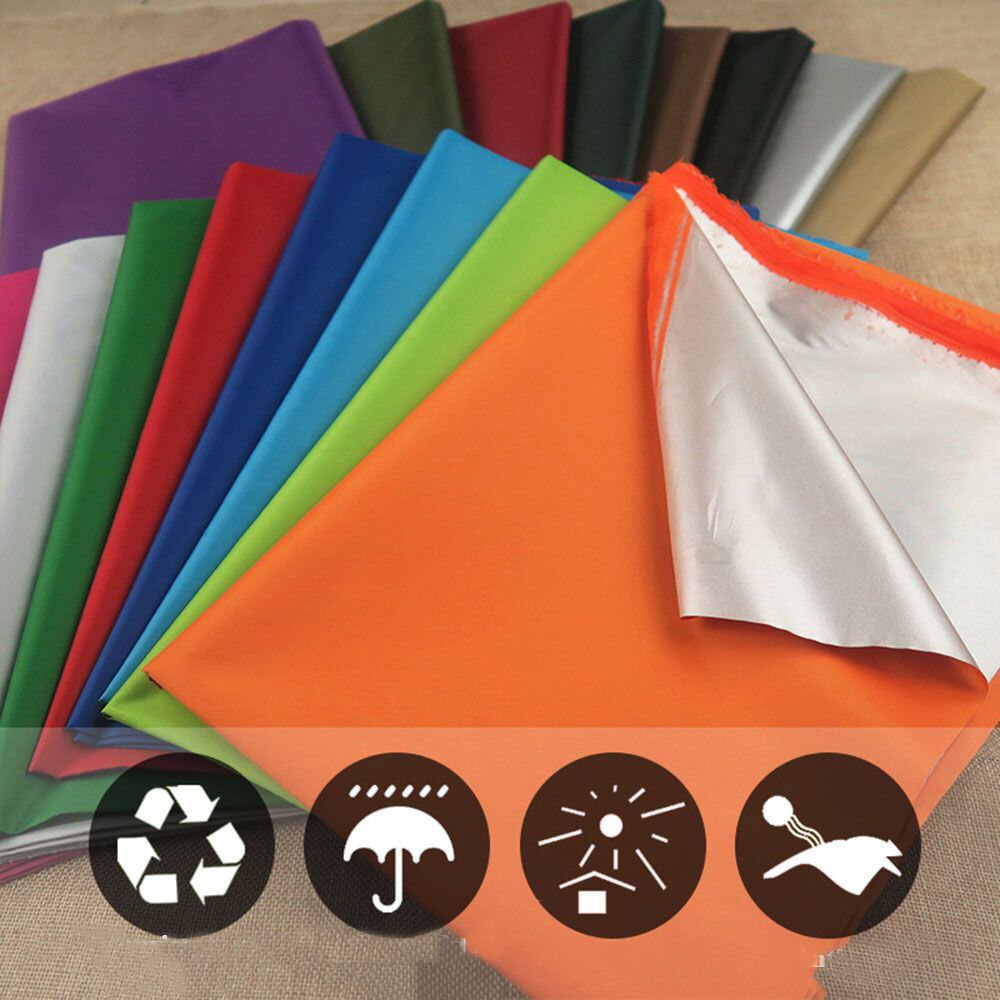 Silber Beschichtet Blackout Stoff Nylon Stoff Wasserdicht Polyester Regenschirm Drachen Wimpel DIY draussen Lager Zelt Sitz Abdeckung Material